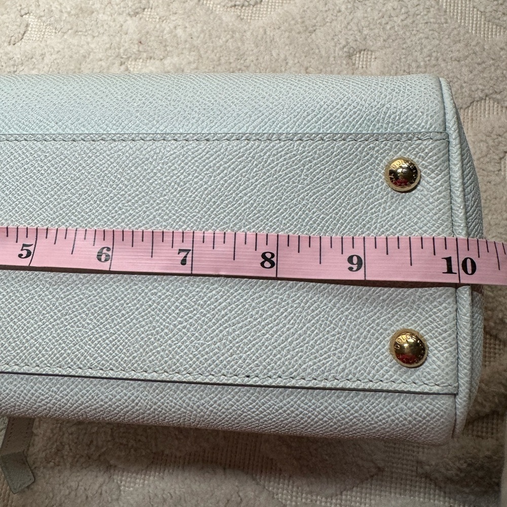 DOLCE & GABBANA light blue Leather Medium Miss Sicily Top Handle Bag - Picture 14 of 16